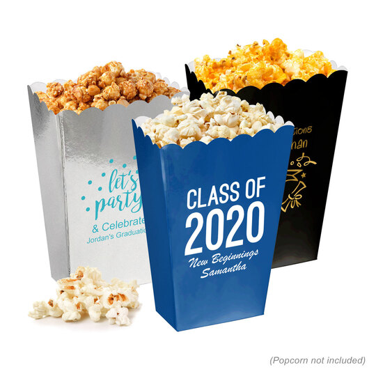 Personalized Mini Popcorn Boxes for Graduation